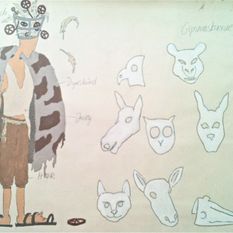 'El Publico' costume sketches 1991